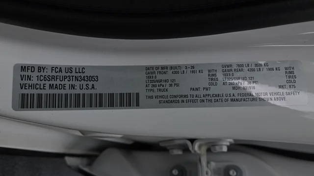 New 2026 Bright White Clear-Coat Exterior Paint RAM RHO image 29