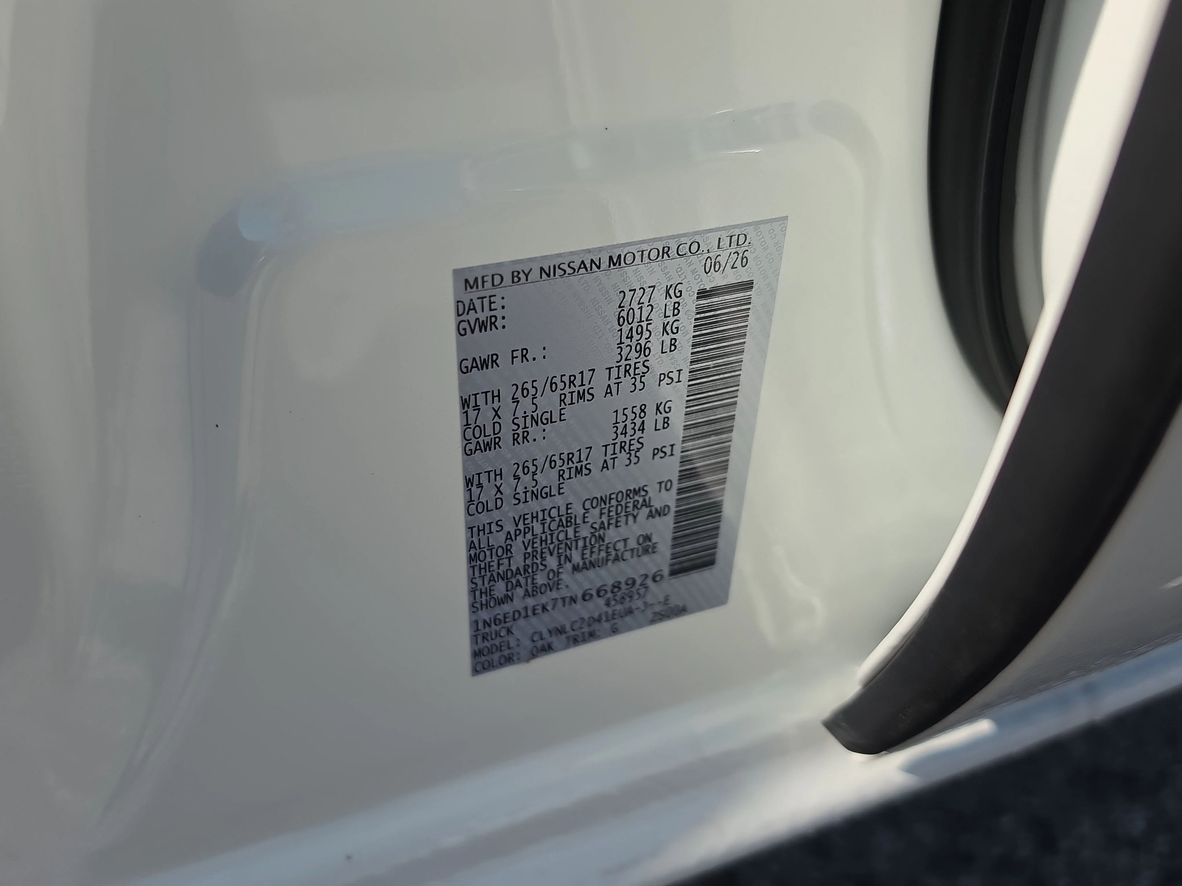 New 2026 Glacier White Nissan Crew Cab SV image 34