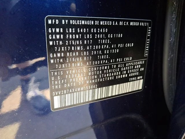 Used 2021 Blue Volkswagen 2.0T SE image 27