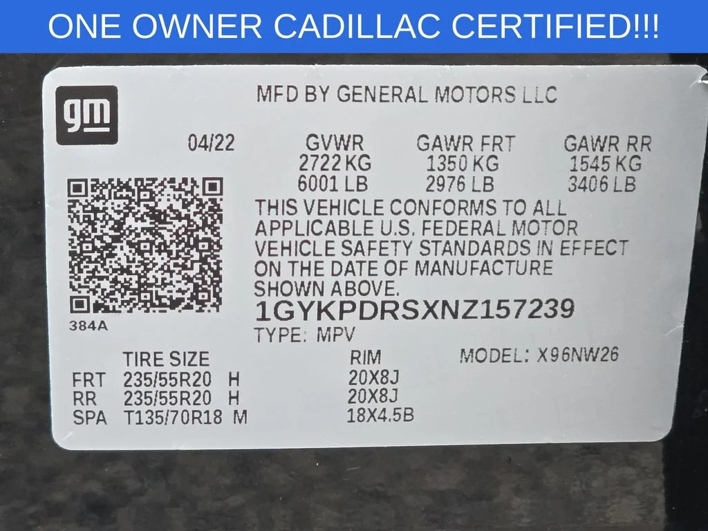 Used 2022 Stellar Black Metallic Cadillac Premium Luxury image 35