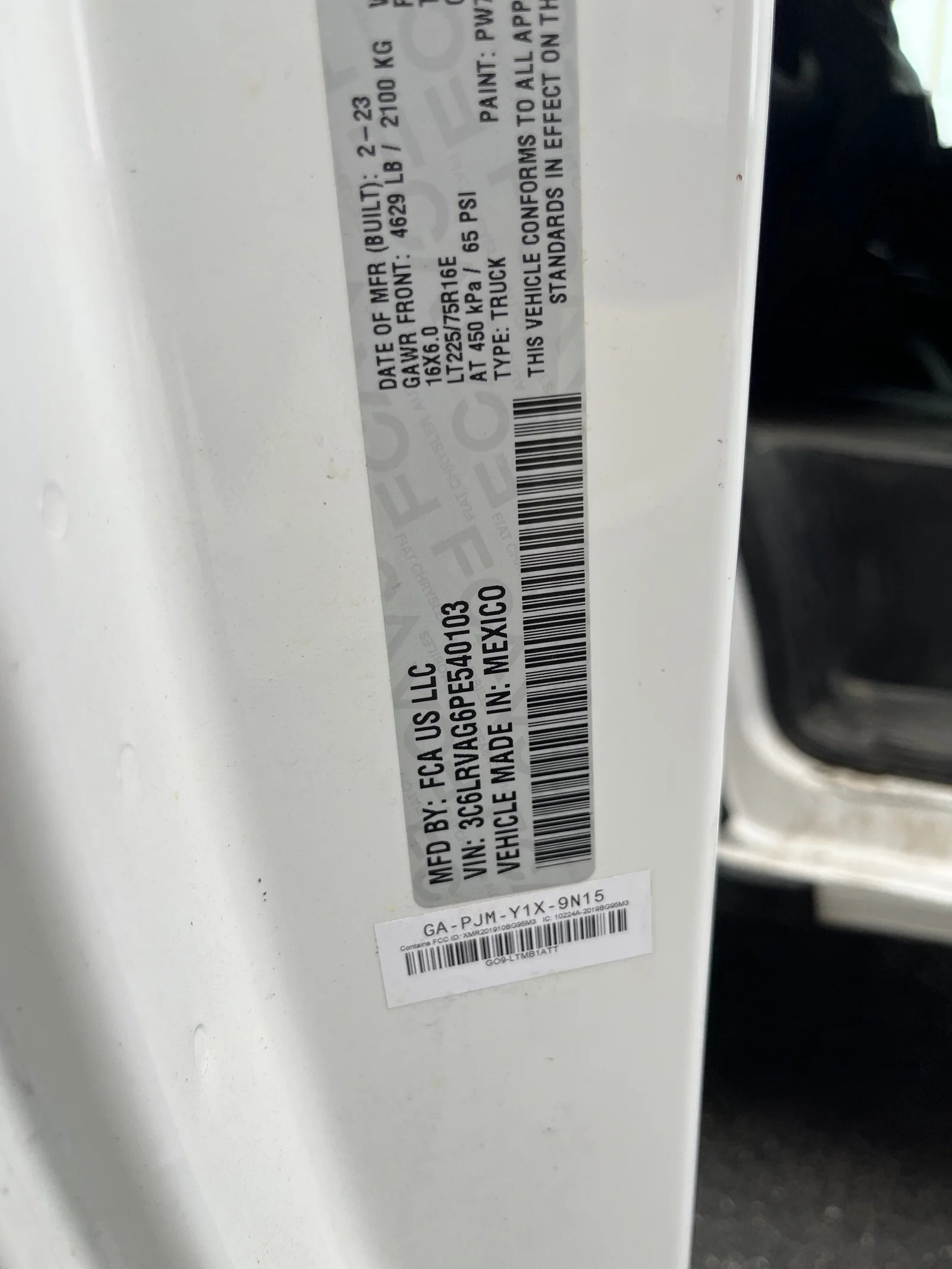 Used 2023 Bright White Clearcoat Ram Low Roof WB image 9