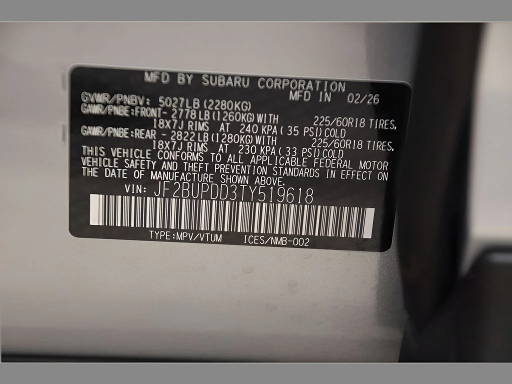 New 2026 ICE SILVER METALLIC Subaru Limited image 27