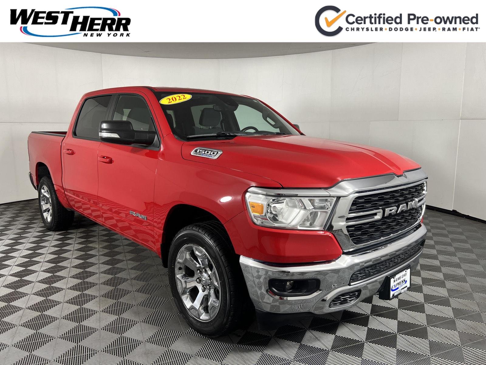 Used 2022 Flame Red Clearcoat Ram Big Horn image 1