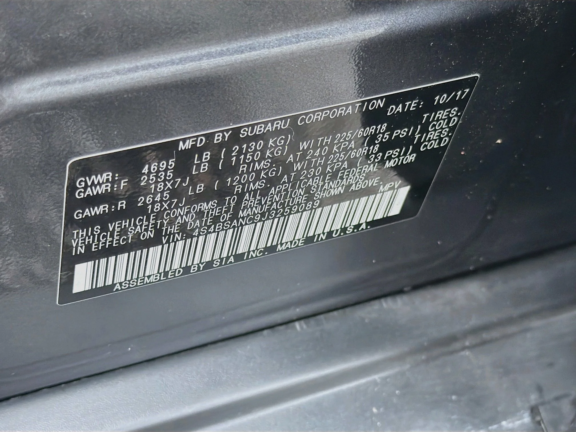 Used 2018 Magnetite Gray Metallic Subaru Limited image 42