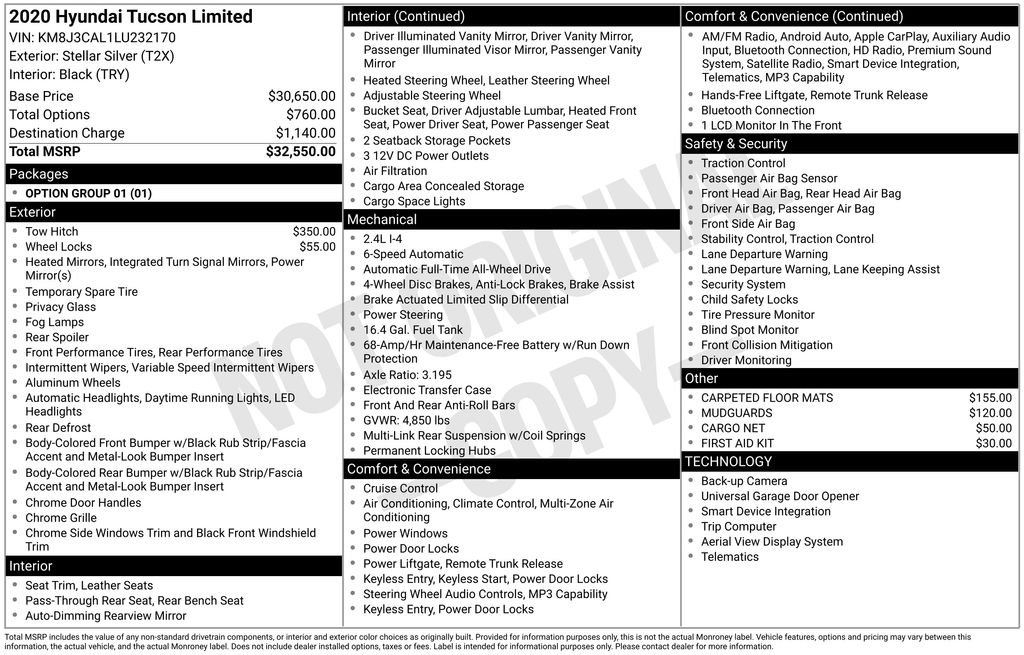 Used 2020 Stellar Silver Hyundai Limited image 9