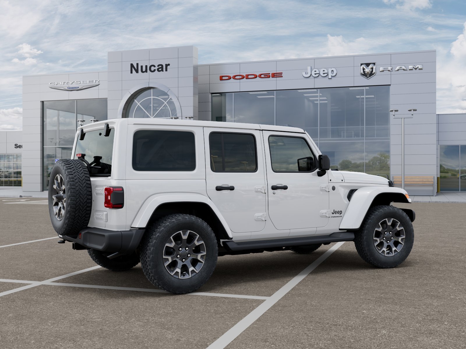 New 2026 Bright White Clear-Coat Exterior Paint Jeep Sahara image 5