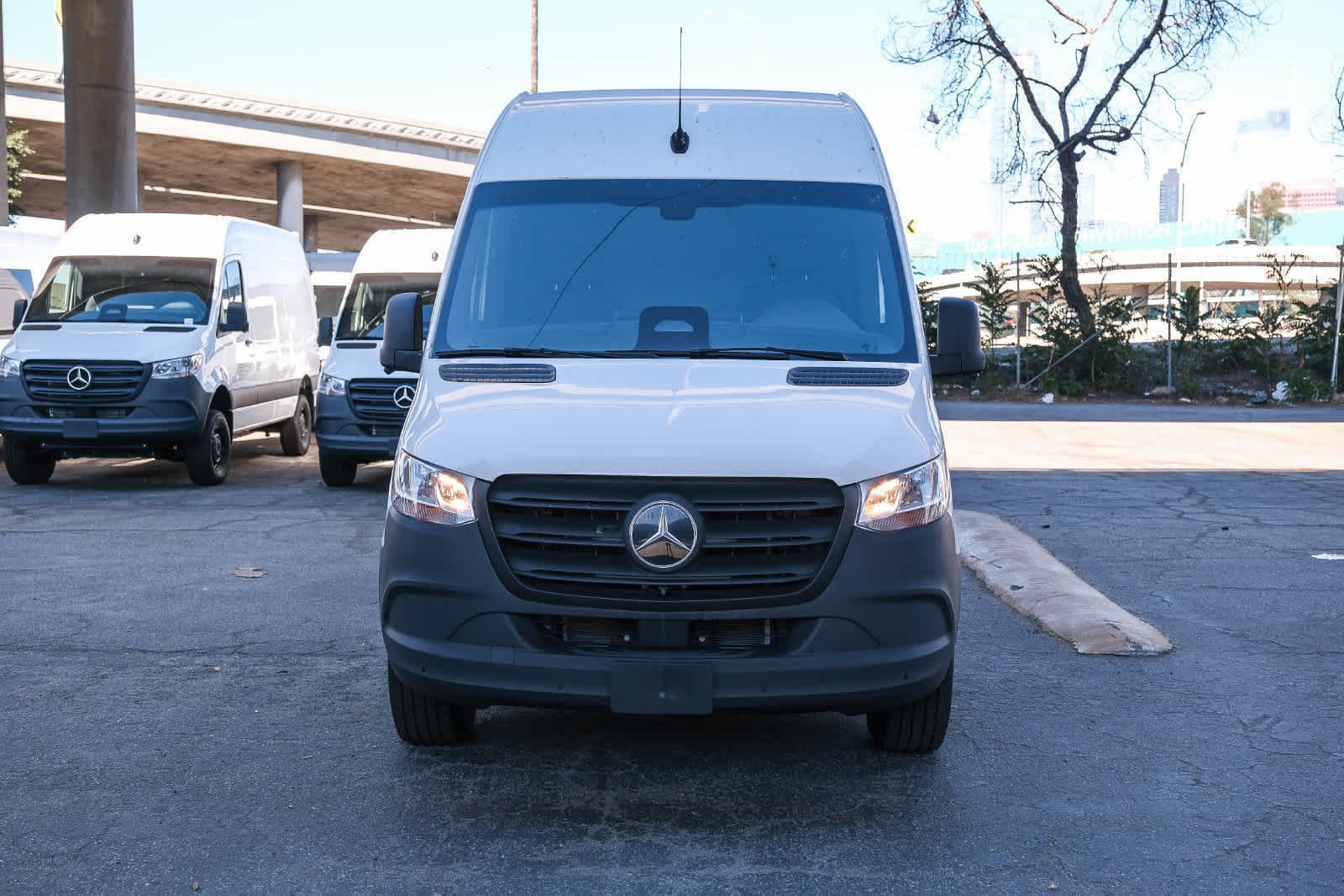 New 2025 Arctic White Mercedes-Benz Cargo 170 WB High Roof RWD Electric Motor image 2