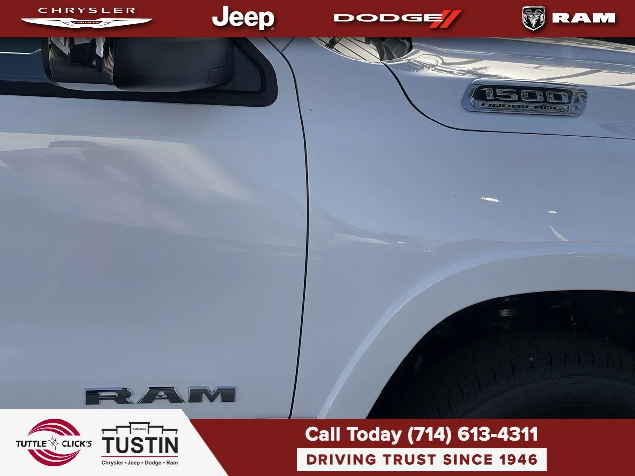 New 2026 Bright White Clear-Coat Exterior Paint RAM Laramie image 14