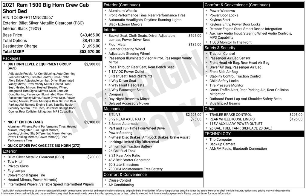 Used 2021 Silver Ram Big Horn/Lone Star image 7