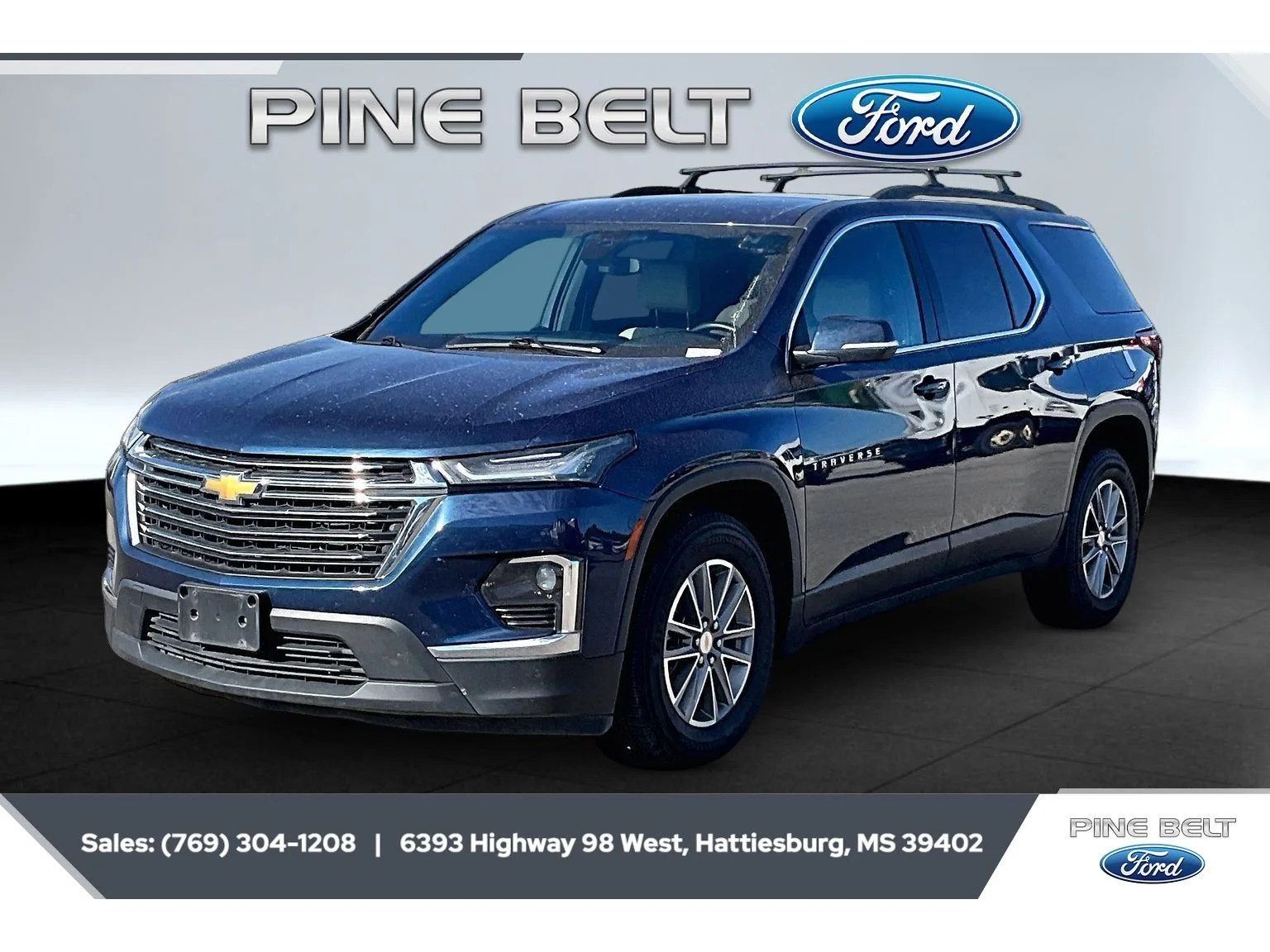 Used 2022 Northsky Blue Metallic Chevrolet LT Leather image 1
