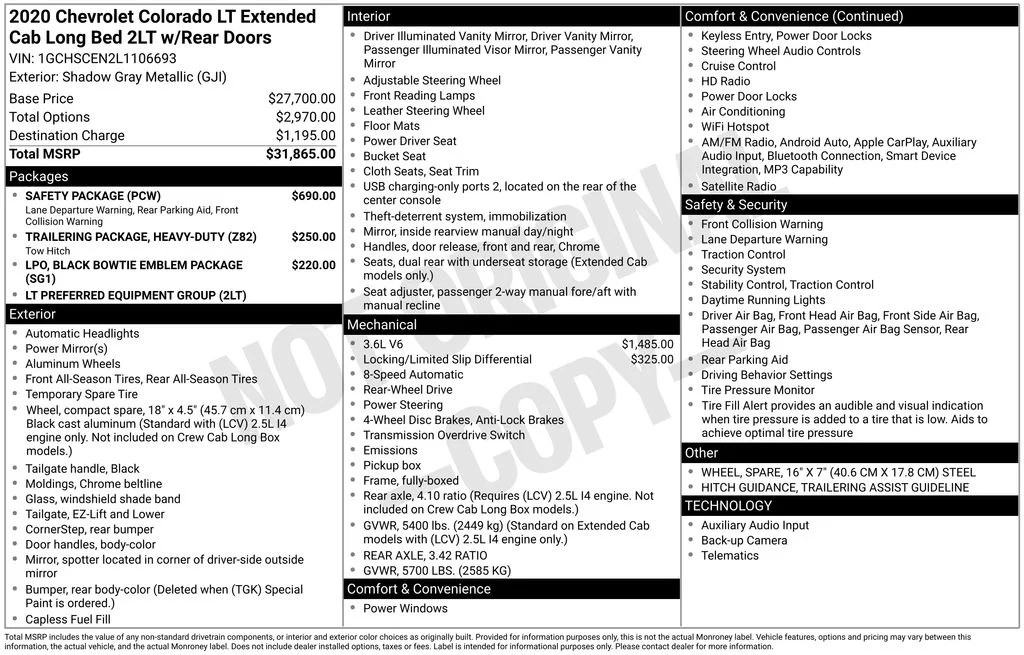 Used 2020 Shadow Gray Metallic Chevrolet LT image 5