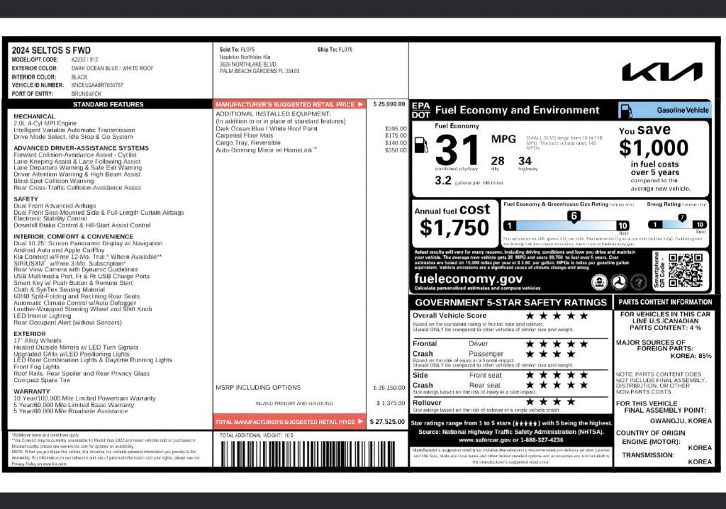 Certified Used 2024 Gravity Gray Kia EX image 2