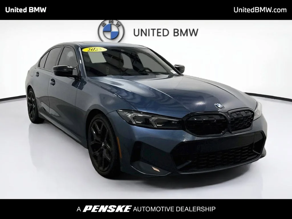 Certified Used 2025 Arctic Race Blue metallic BMW M340i xDrive image 3