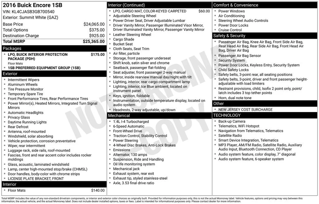 Used 2016 Summit White Buick Base image 6