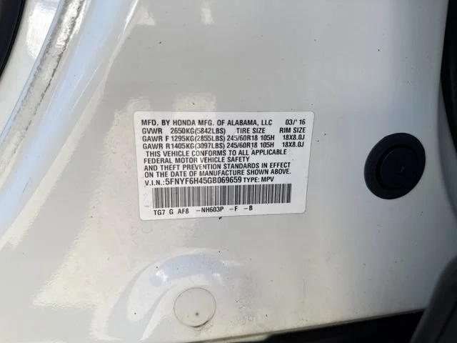 Used 2016 White Diamond Pearl Honda EX image 17