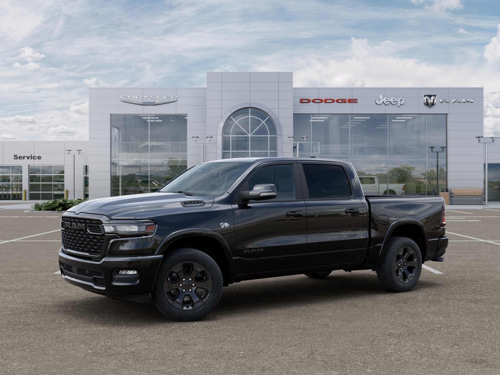 New 2026 Diamond Black Crystal Pearl-Coat Exterior Paint RAM Big Horn/Lone Star image 11