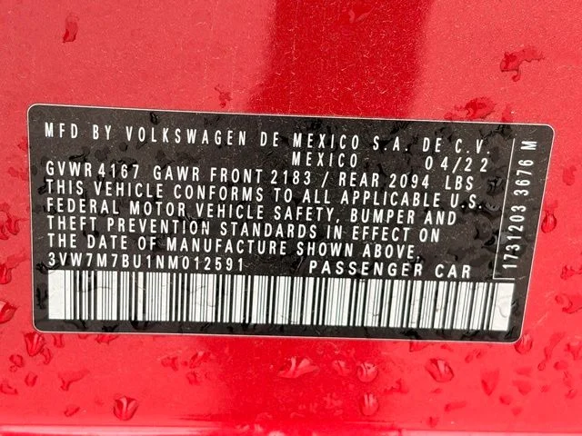 Certified Used 2022 Red Volkswagen 1.5T SE image 21