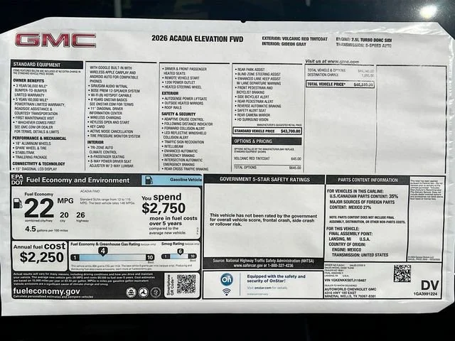 2026 GMC Acadia Elevation - Photo 21