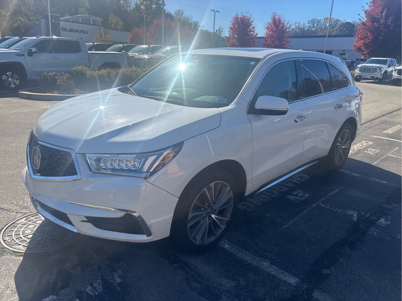 Used 2017 White Diamond Pearl Acura w/Technology Pkg image 2