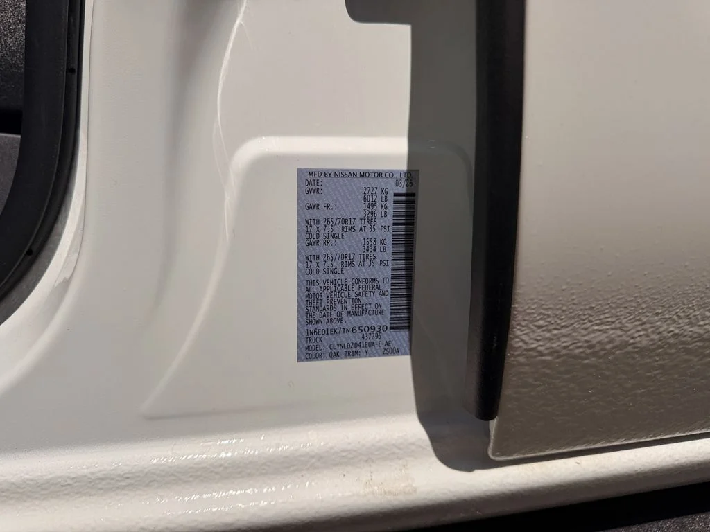 New 2026 White Nissan Crew Cab PRO-4X® image 15