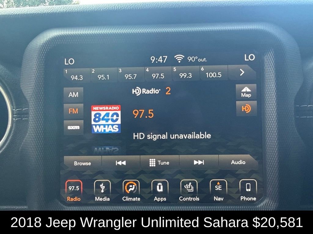 Used 2018 Crystal Metallic Jeep Unlimited Sahara image 23