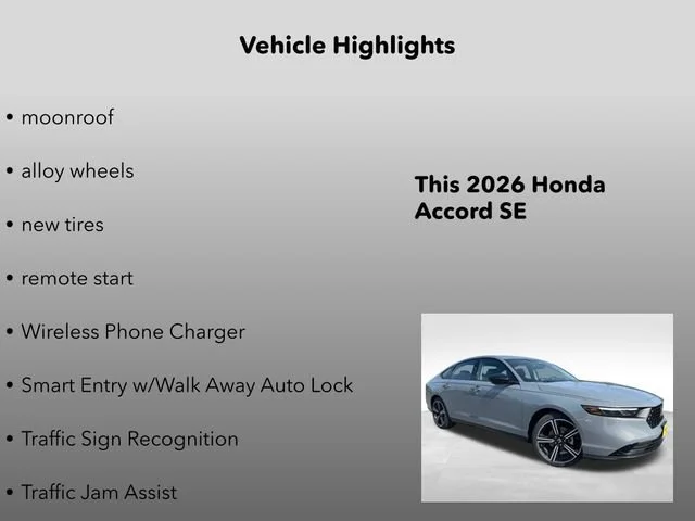 New 2026 Urban Gray Pearl Honda SE image 15