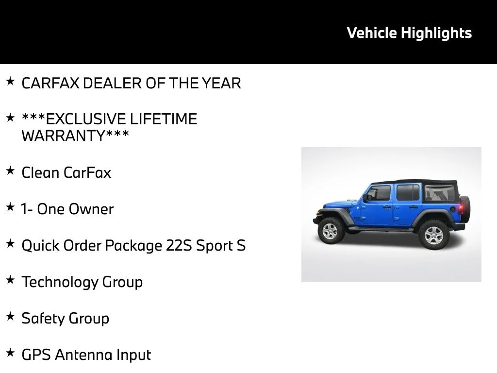 Used 2021 Blue Jeep Unlimited Sport S image 5