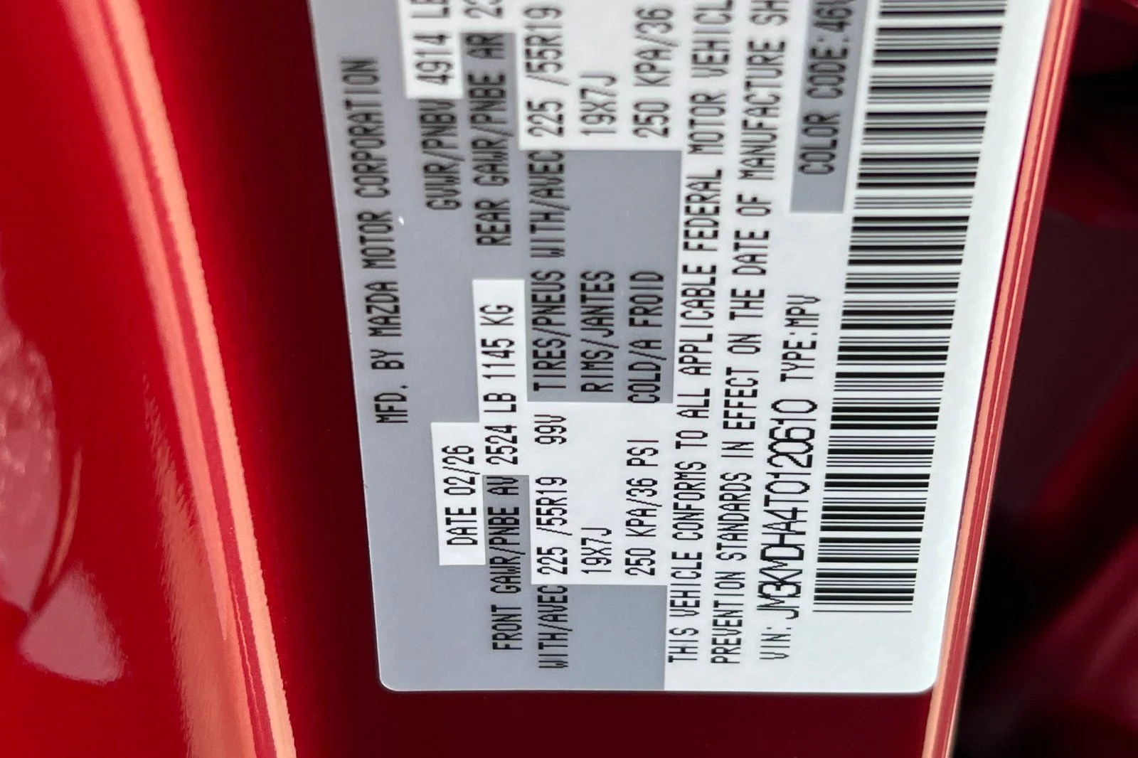 New 2026 Soul Red Crystal Metallic Mazda 2.5 S Premium AWD image 22