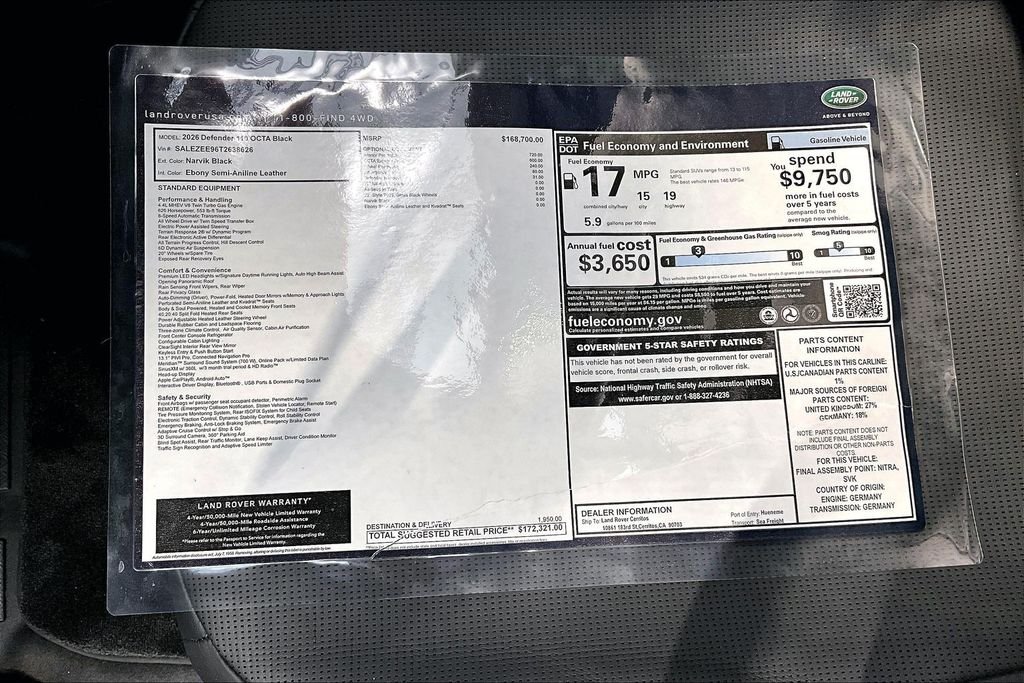 New 2026  Land Rover OCTA Black image 14