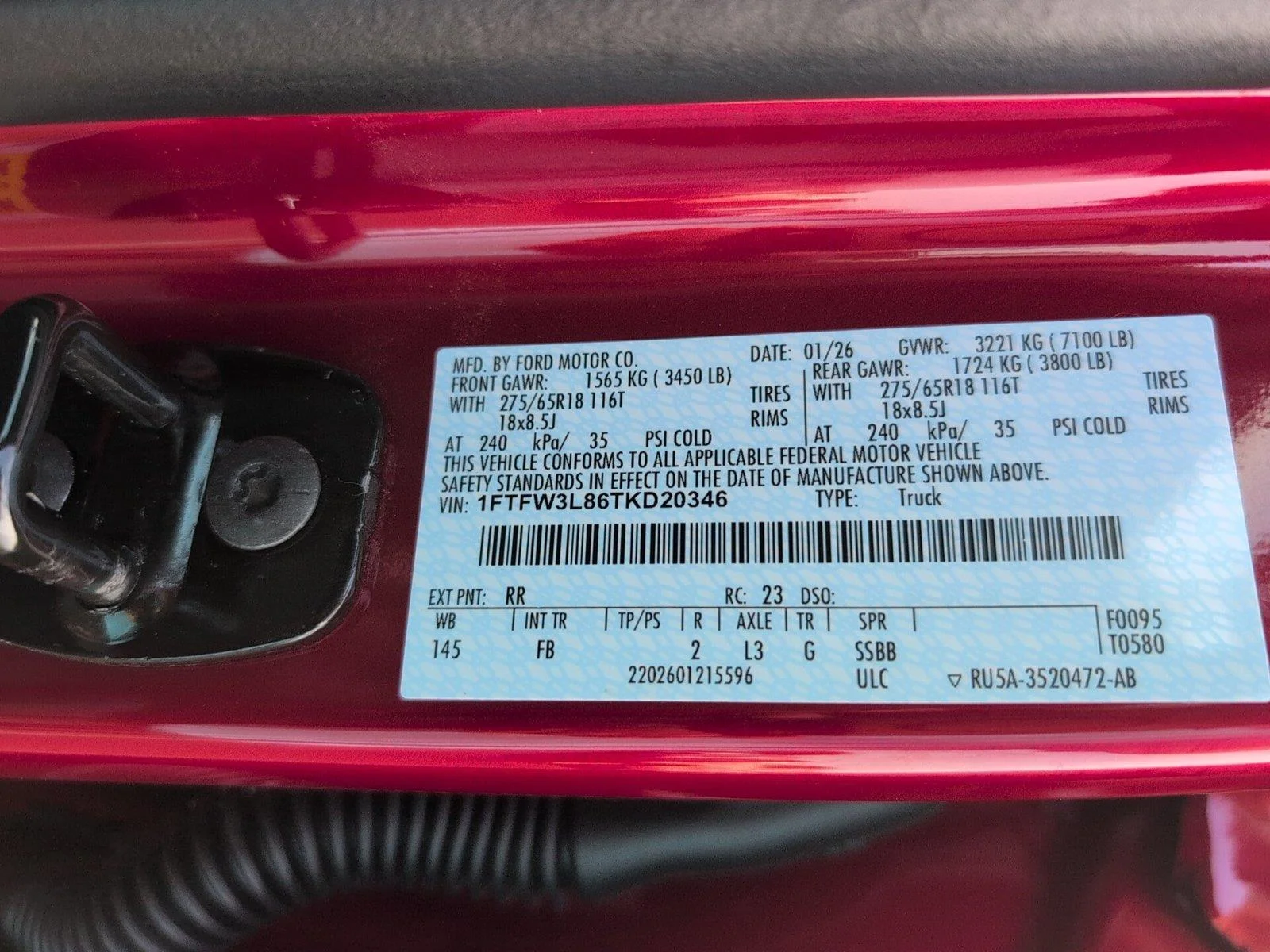 Used 2026 Ruby Red Metallic Tinted Clearcoat Ford XLT image 12