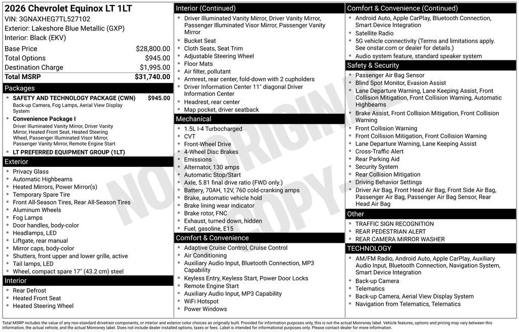 2026 Chevrolet Equinox LT - Photo 11