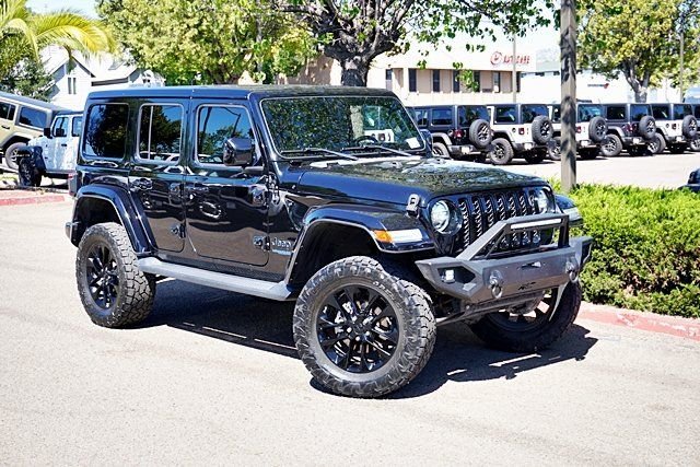 Used 2021 Black Jeep 4-Door Sahara High Altitude 4xe image 2