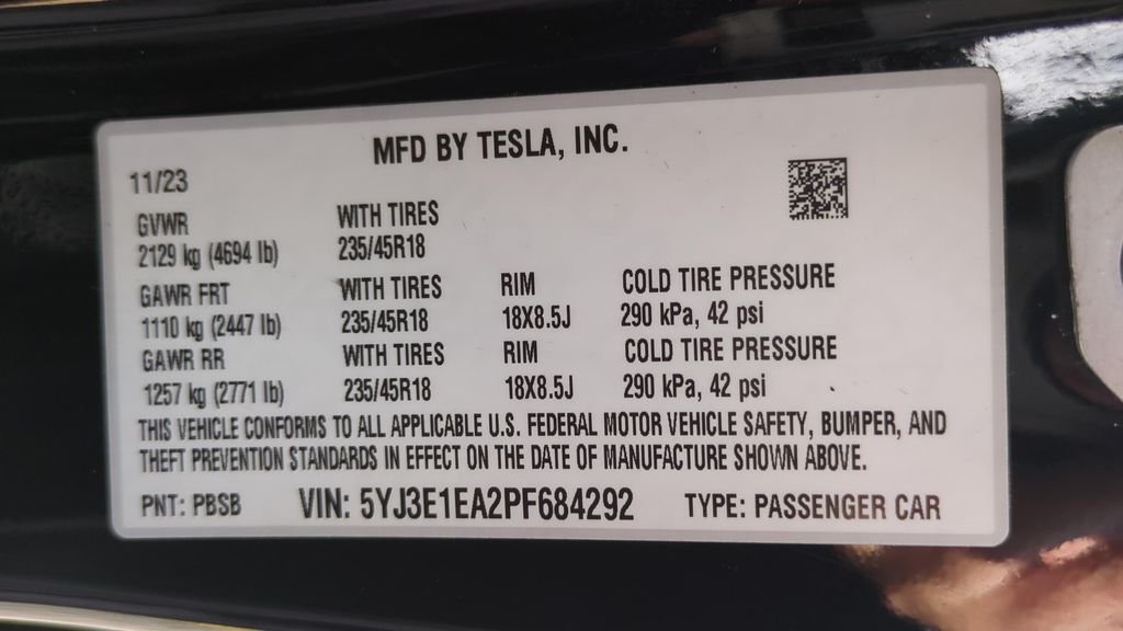 Used 2023 Black Tesla Base image 24
