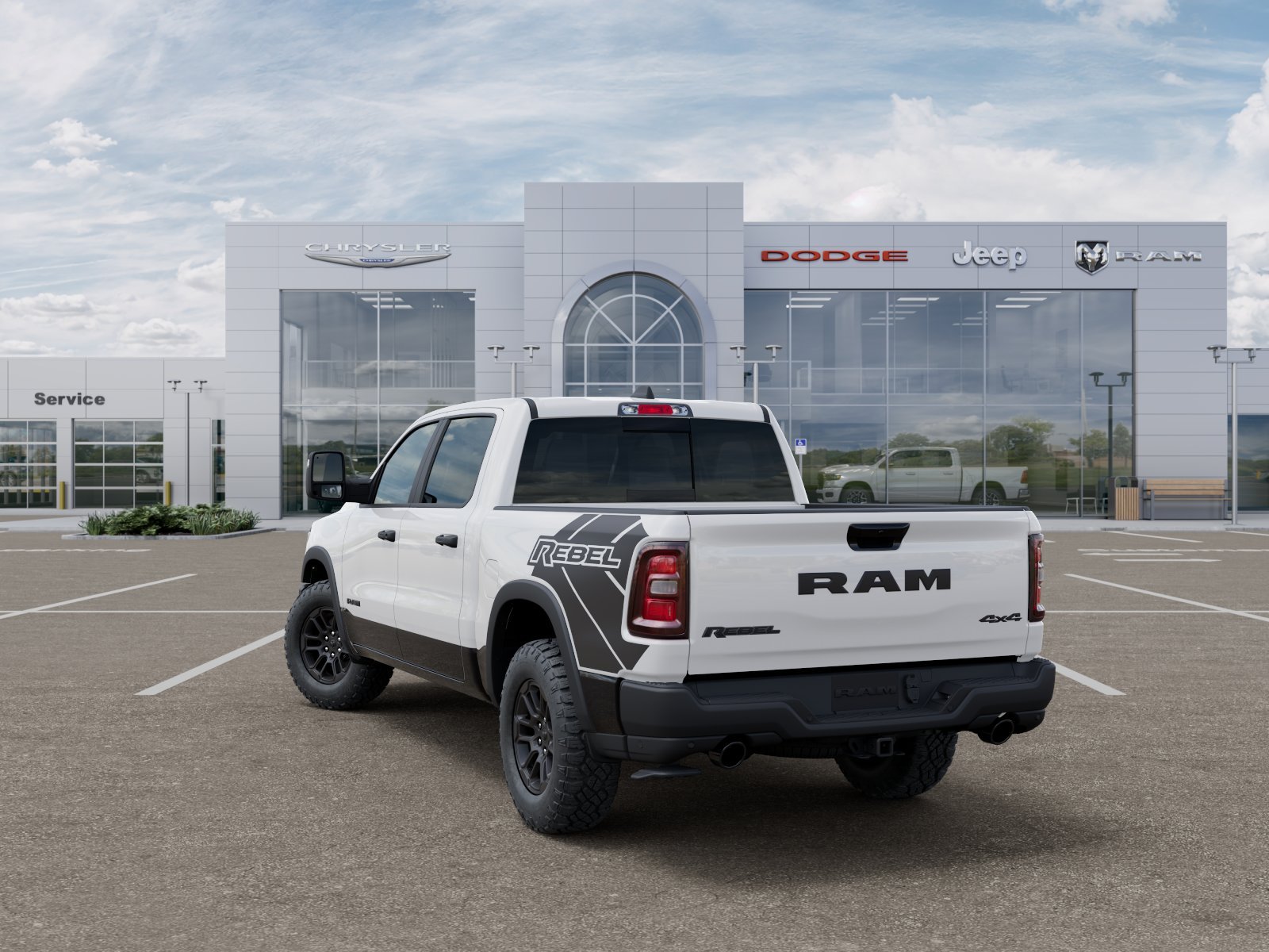 New 2027 Bright White Clear-Coat Exterior Paint RAM Rebel image 29