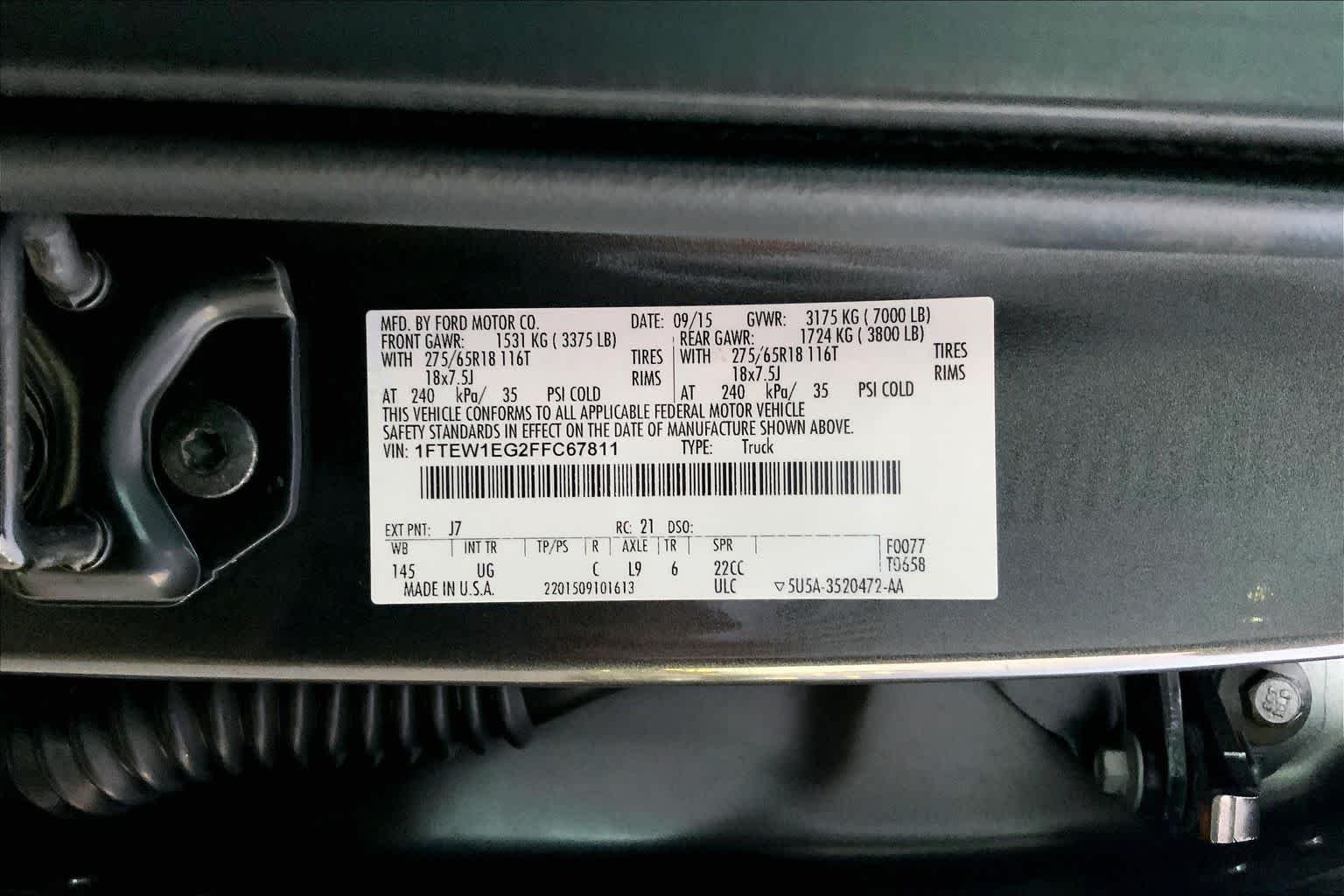 Used 2015 Magnetic Metallic Ford XLT image 29