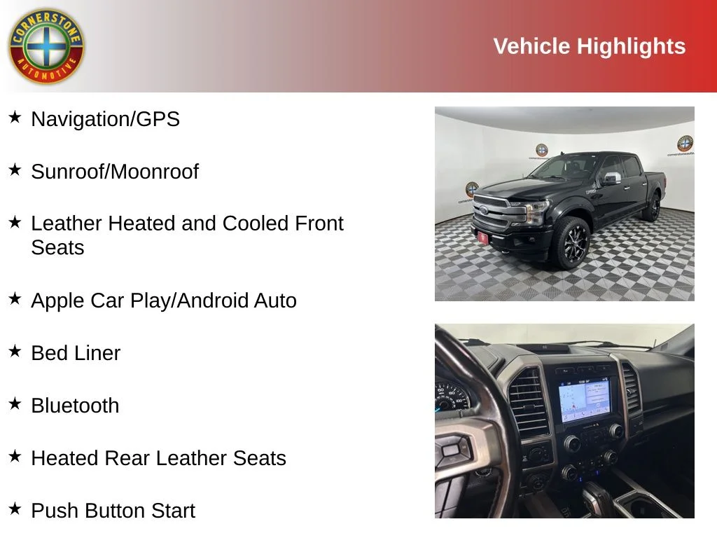 Used 2019 Ford F-150 Platinum with VIN 1FTEW1E40KFA16690 for sale in Elk River, Minnesota