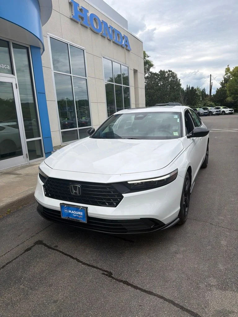 New 2026 Platinum White Pearl Honda Sport-L Hybrid image 1