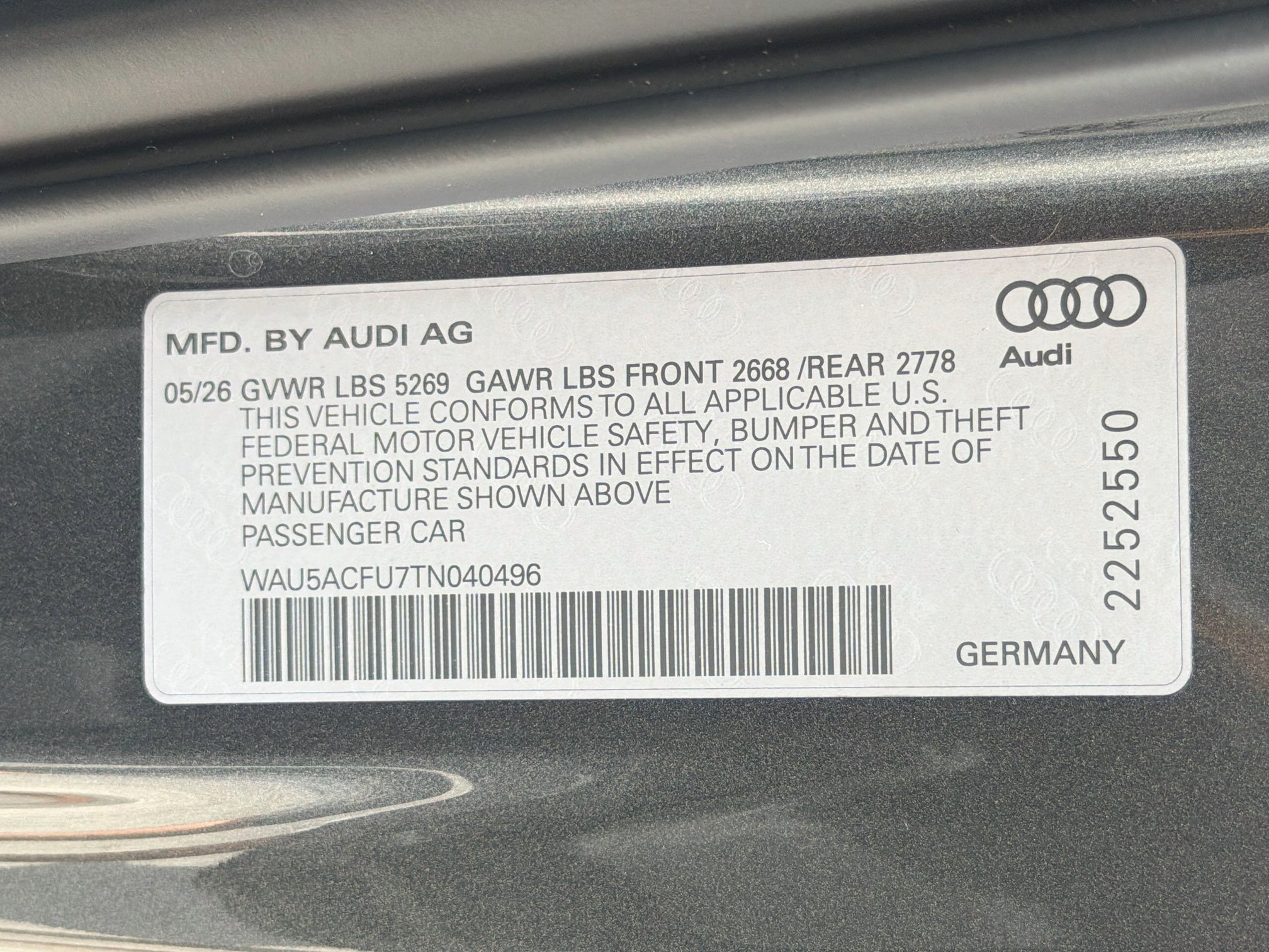 New 2026 Daytona Gray Pearl Effect Audi Premium Plus image 42