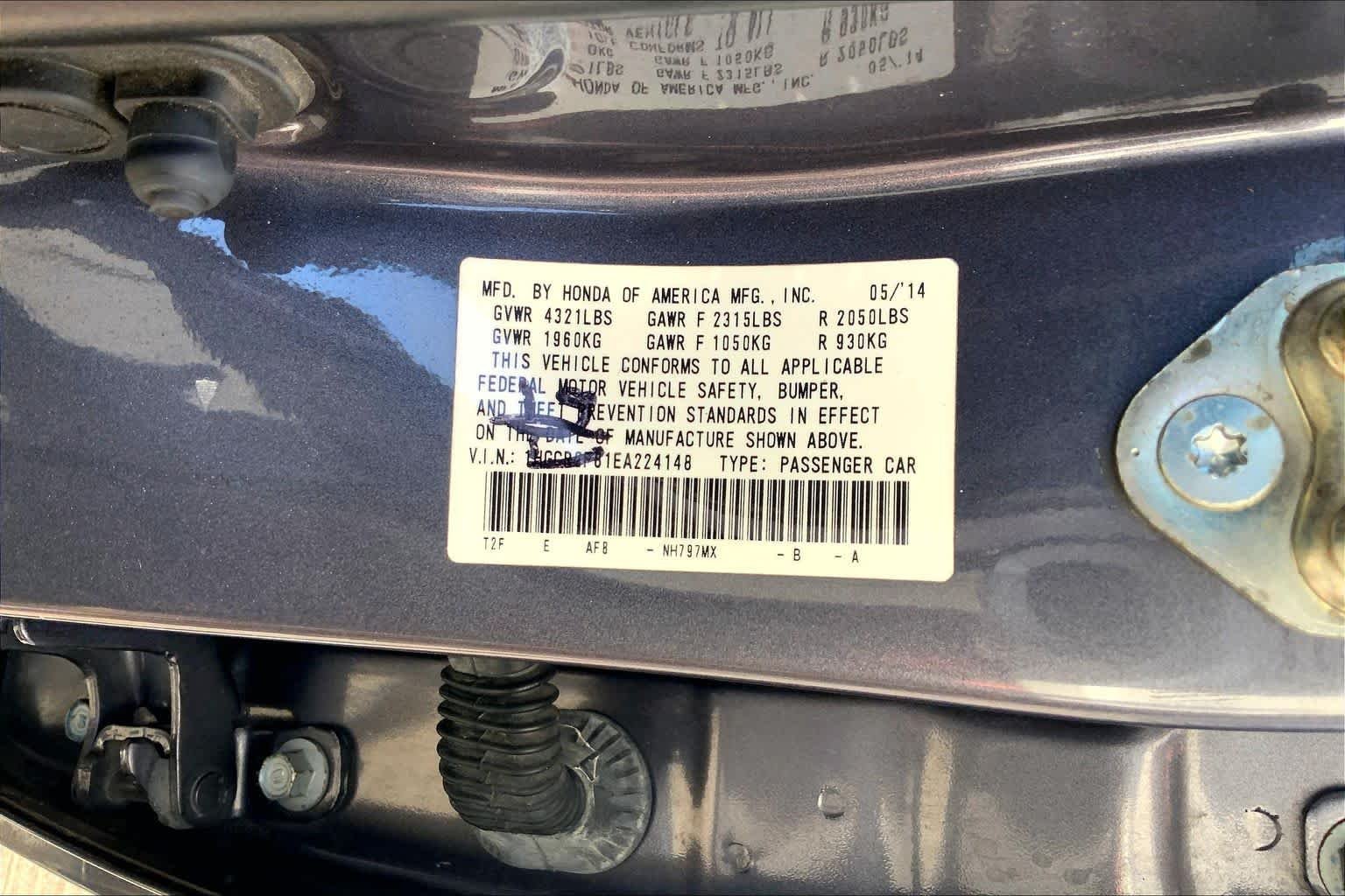 Used 2014 Modern Steel Metallic Honda EX-L image 31
