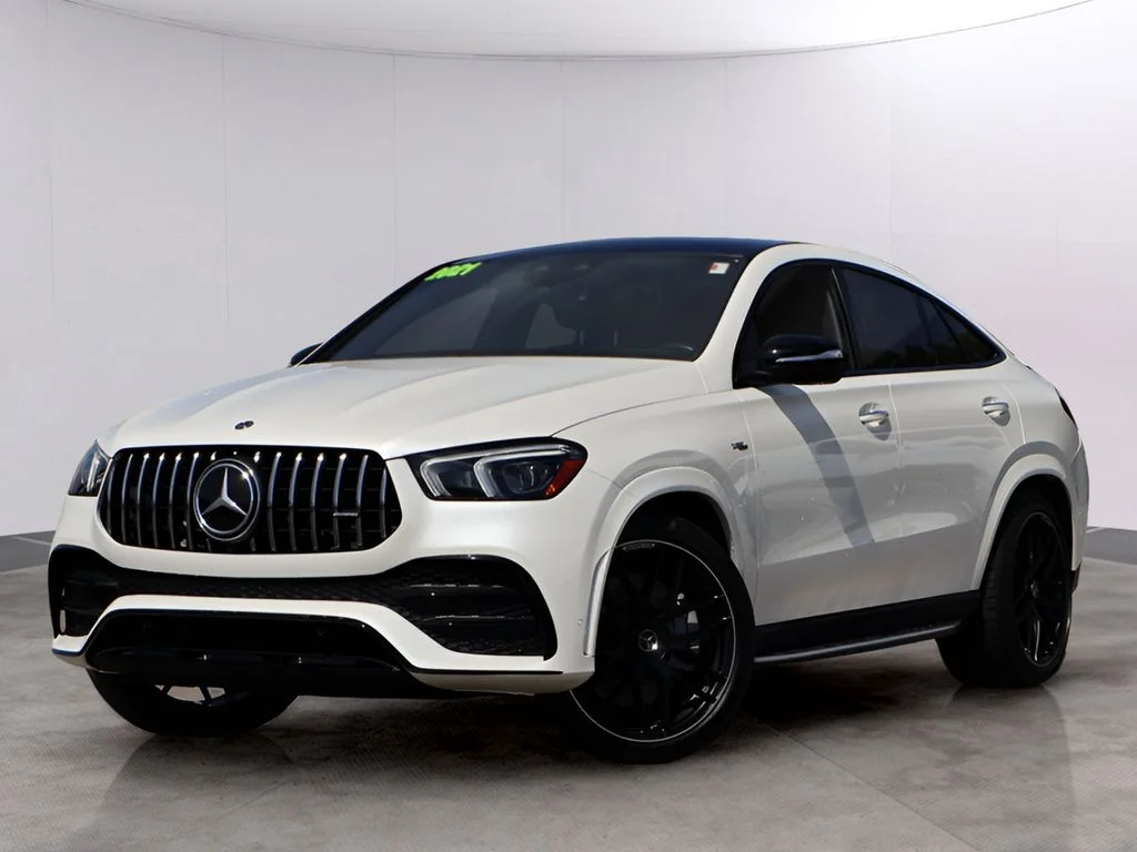 Used 2021 designo Diamond White Metallic Mercedes-Benz GLE 53 AMG® image 1