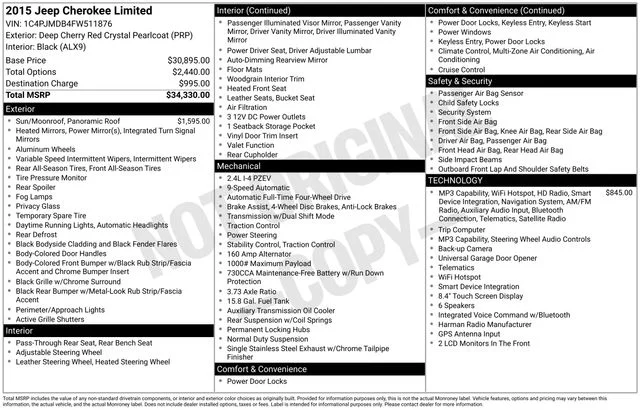 Used 2015 Red Jeep Limited image 7