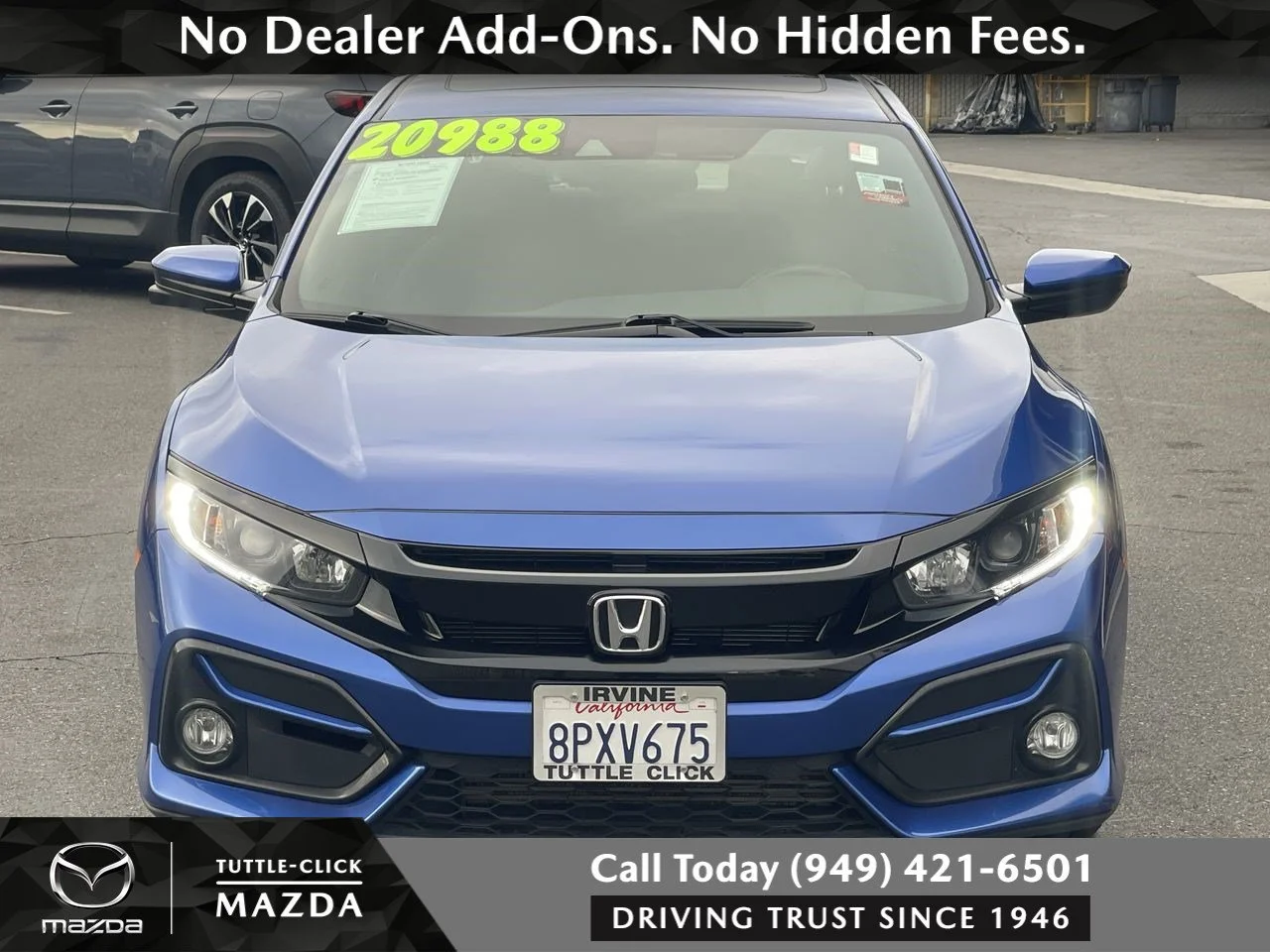 Used 2020 Blue Honda EX image 11