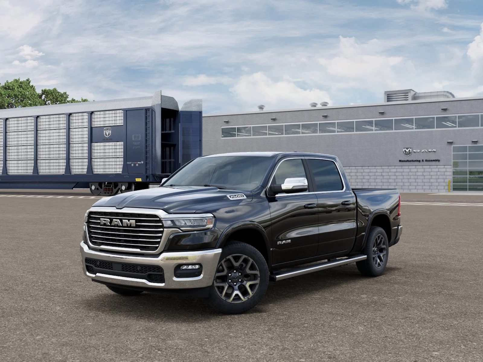 New 2026 Diamond Black Crystal Pearl-Coat Exterior Paint RAM Laramie image 27