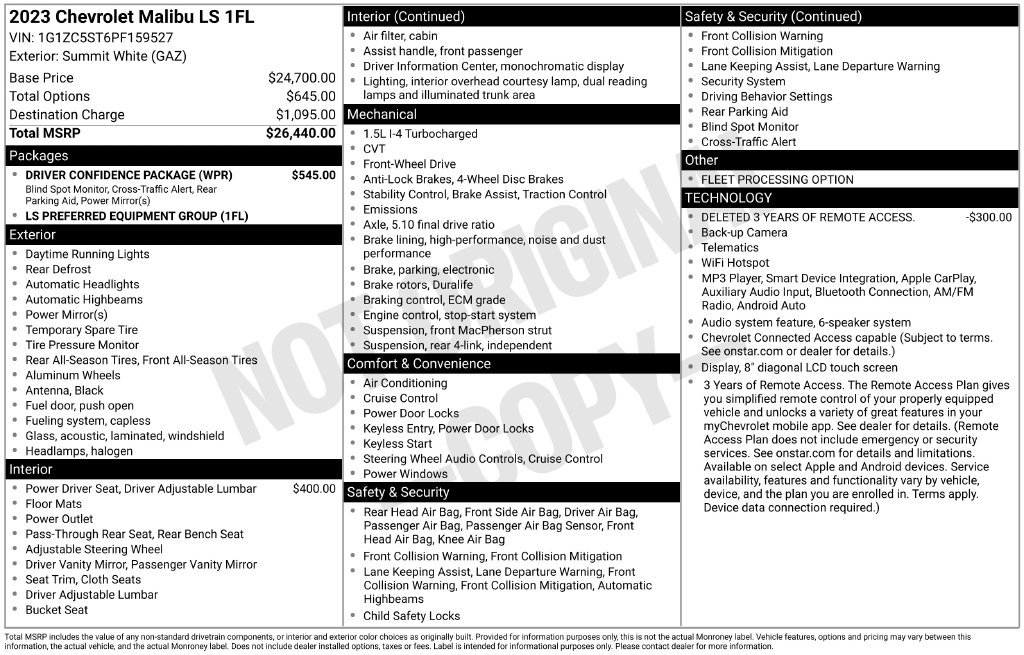 Used 2023 Summit White Chevrolet LS image 33