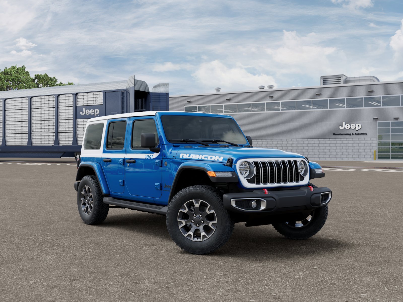 New 2026 Hydro Blue Pearl-Coat Exterior Paint Jeep Sahara image 3