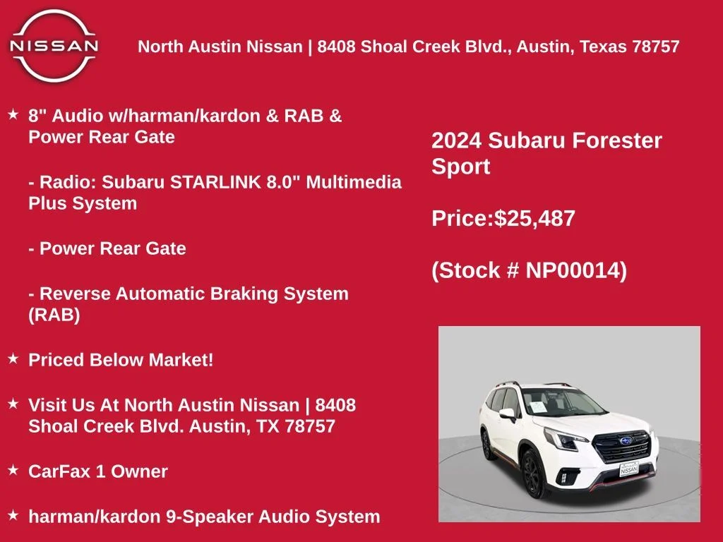 Used 2024 White Subaru Sport image 11