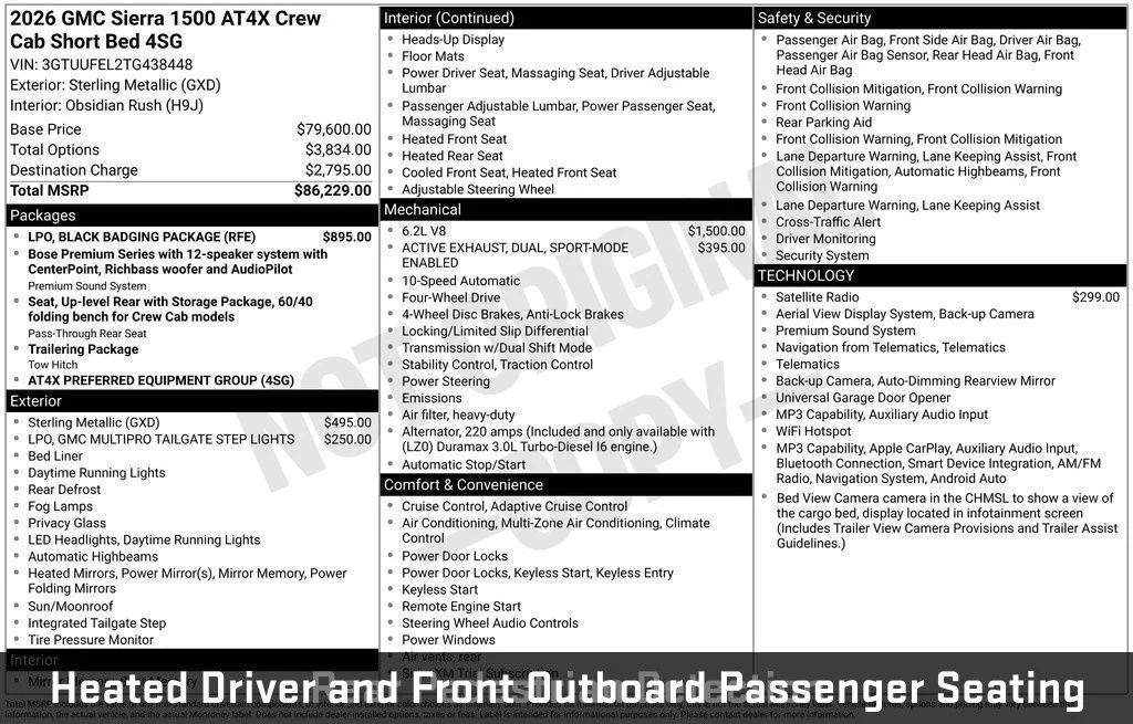 New 2026 GMC Sierra 1500 AT4X, photo 62
