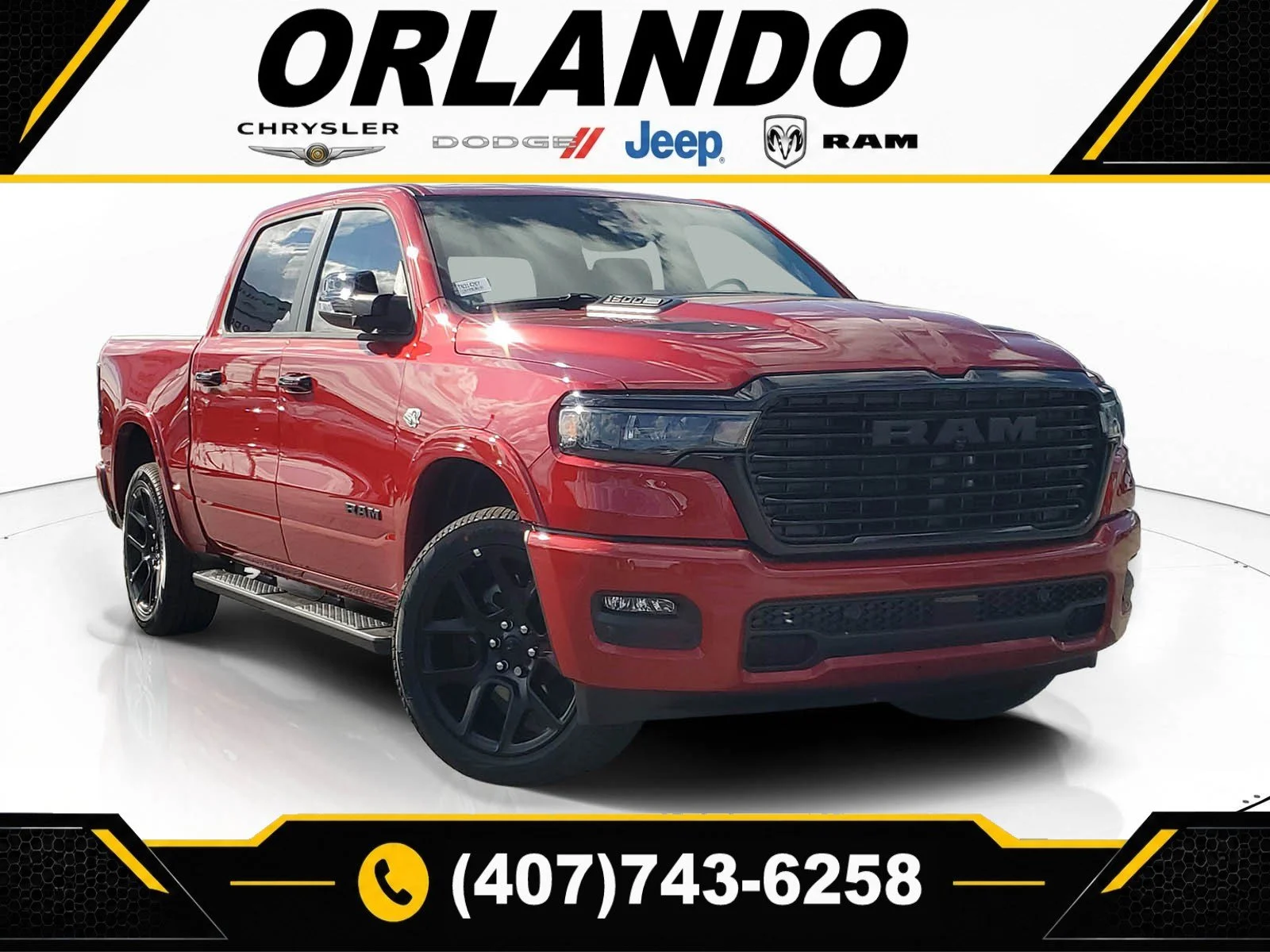 New 2026 Molten Red Pearlcoat RAM Laramie image 1