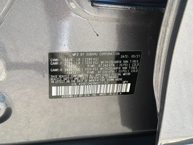 Used 2021 Gray Subaru Limited XT image 30