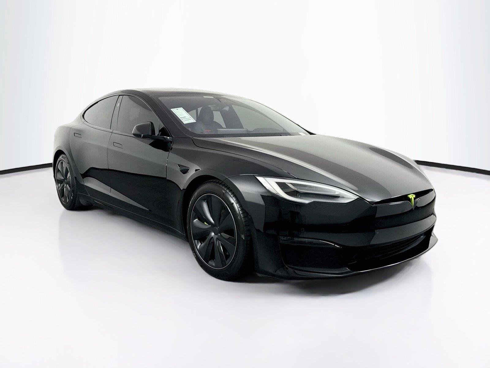 Used 2021 Solid Black Tesla Plaid image 10